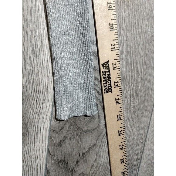 Jennifer Lopez Open Front Cardigan Sweater Womens Extra Small Metallic Silver - Picture 6 of 8